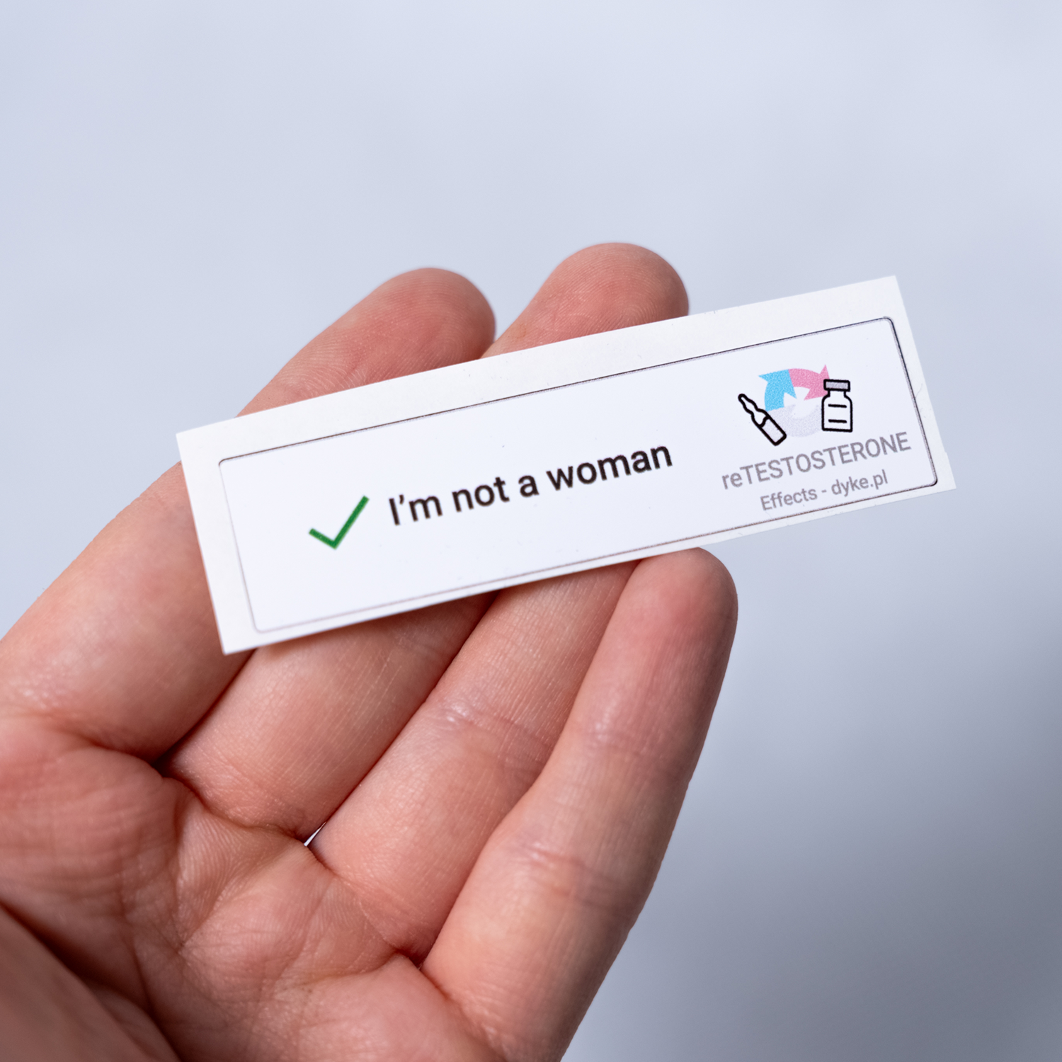 I'm not a woman reCaptcha Sticker