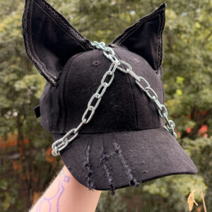 Baseball cap with mutt's ears